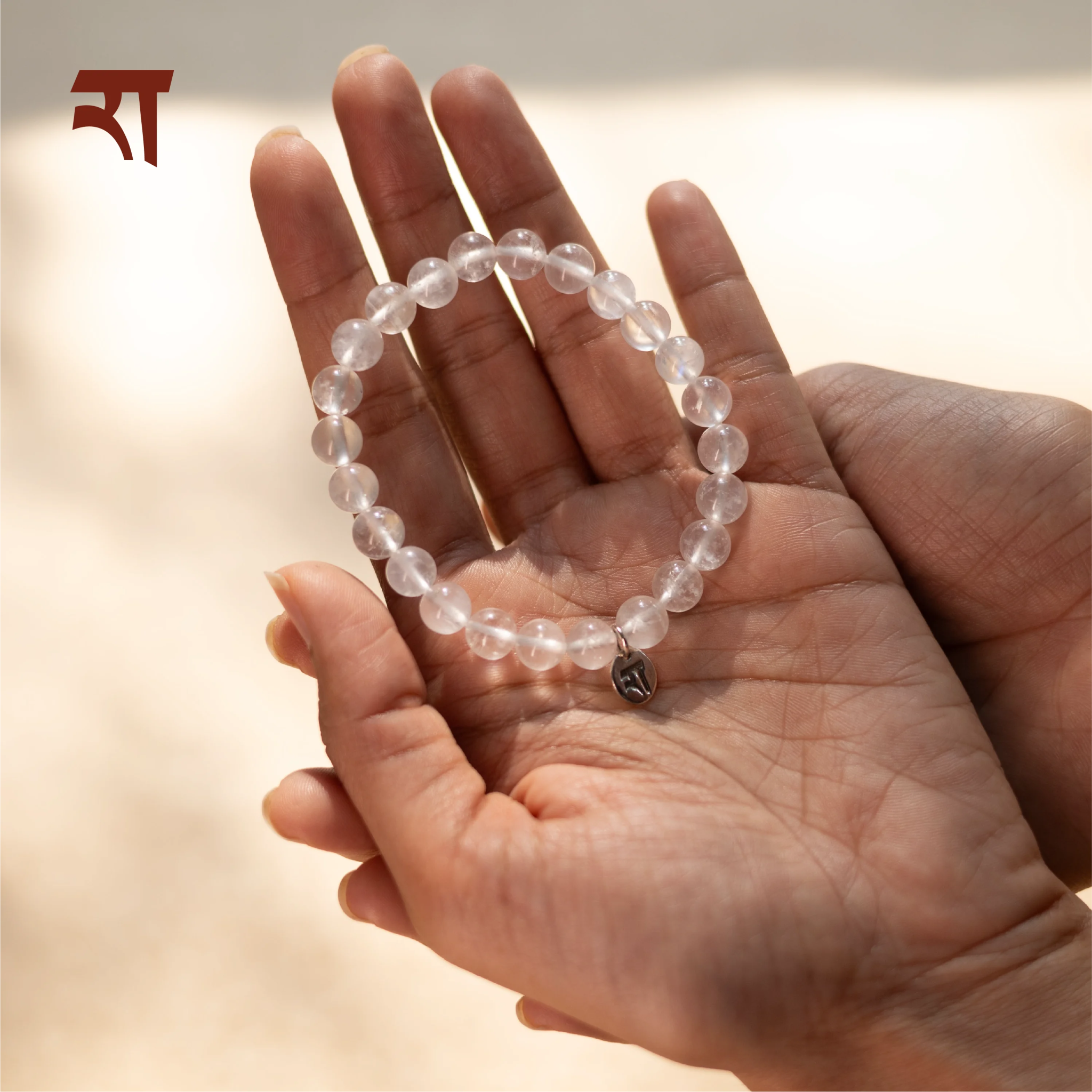 Rainbow Moonstone Bracelet | Healing Crystal Jewelry – Womens Bracelets on Brown Living™. SKU: RA-BR-RMS-01. Img 3.