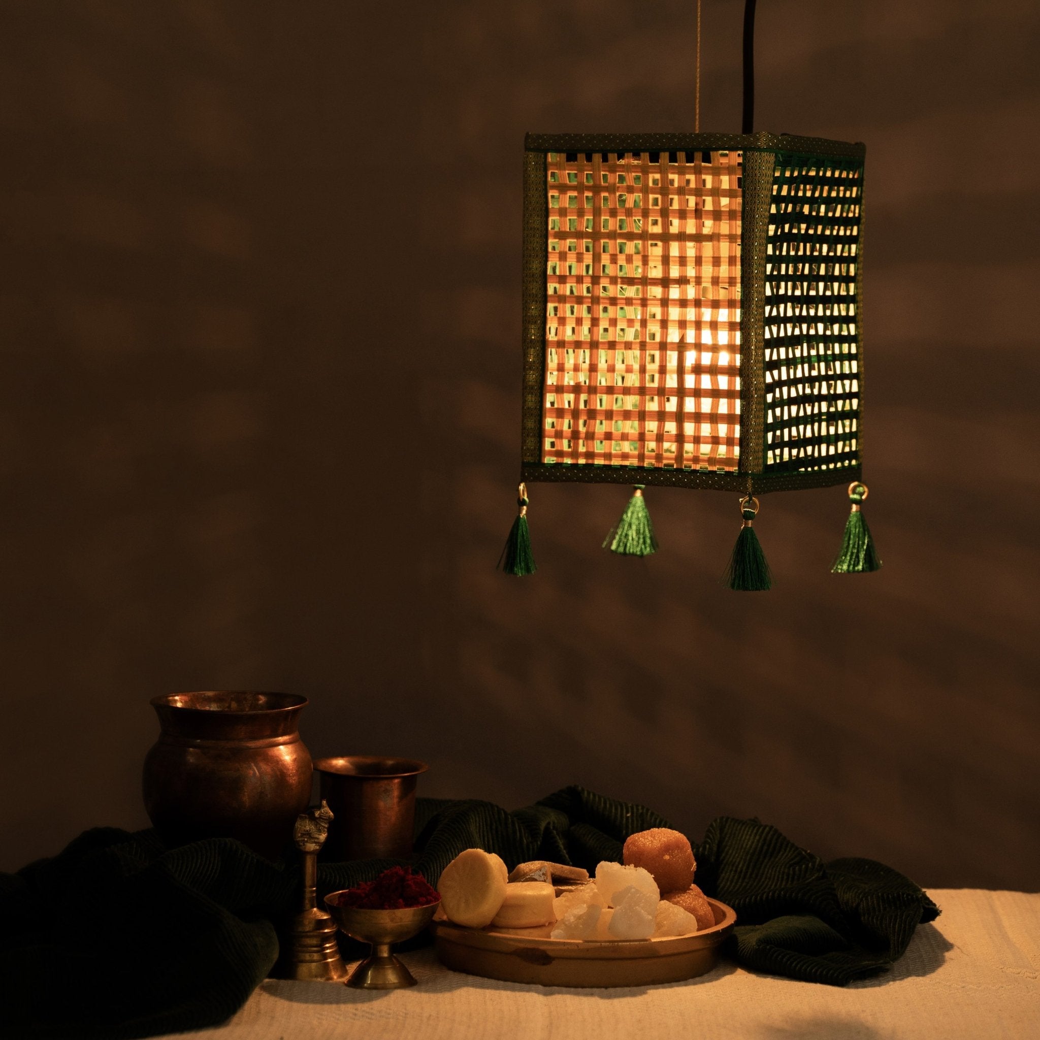 Rangeela Handcrafted Foldable Bamboo Lantern for Decor – Home Decor on Brown Living™. SKU: BTLS - 676. Img 4.