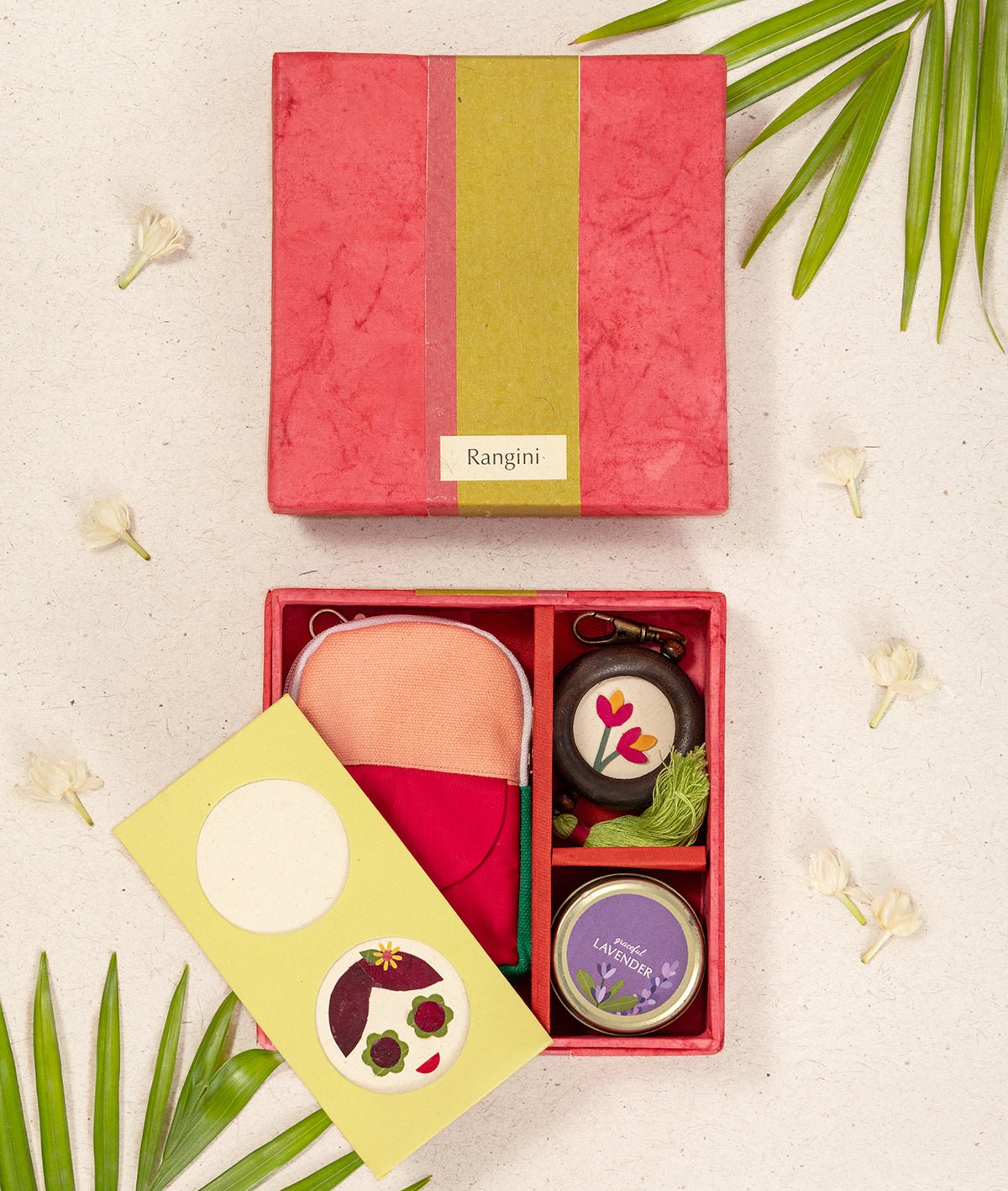 Rangini Gift Box | Handcrafted Eco Friendly Gift Hamper – Gift Giving on Brown Living™. SKU: Gul-24. Img 1.