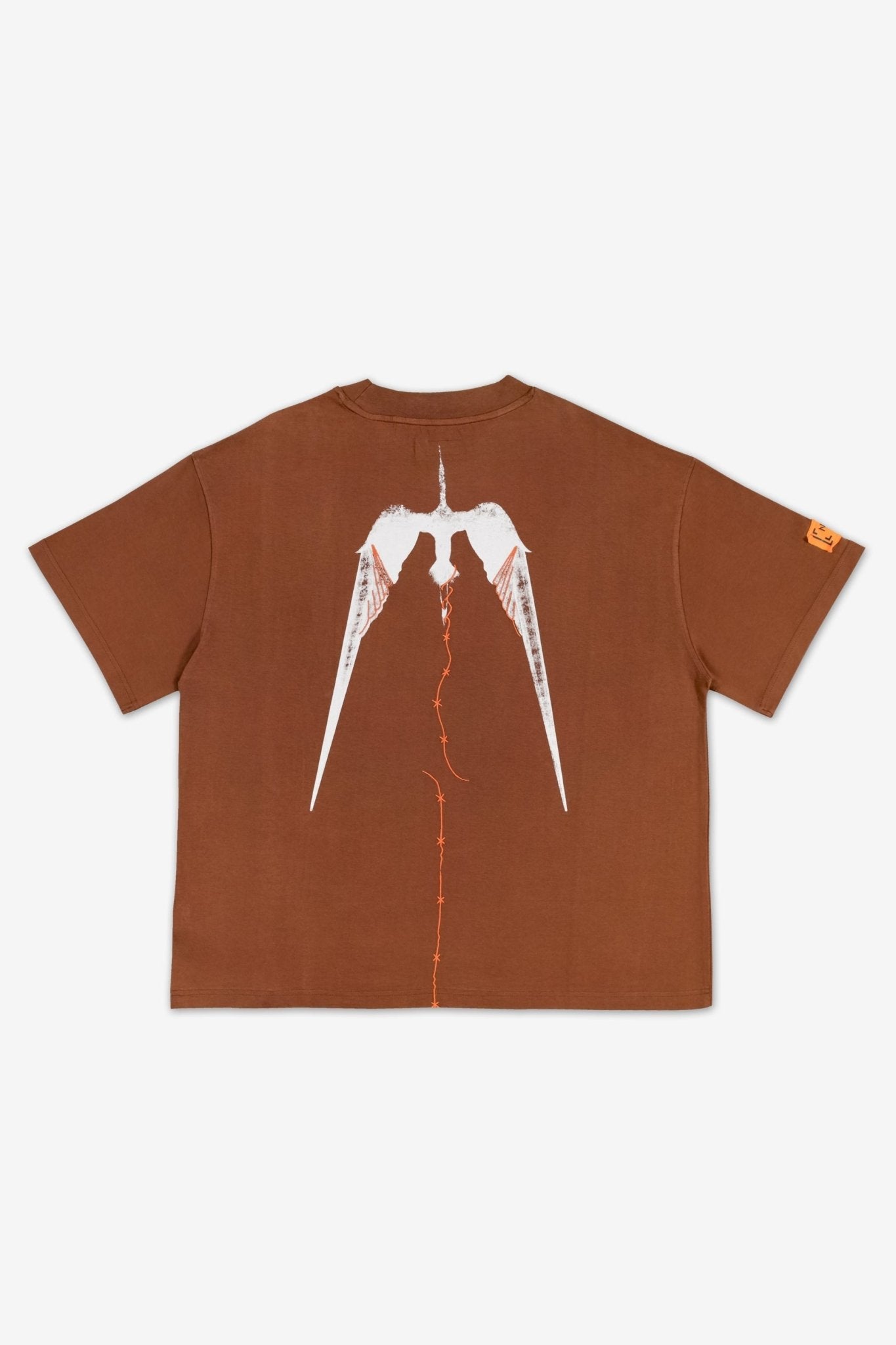 Rapture Bird Unisex T-Shirt – Artistic Graphic Casual Wear – Womens T-Shirt on Brown Living™. SKU: NBTW-23. Img 14.