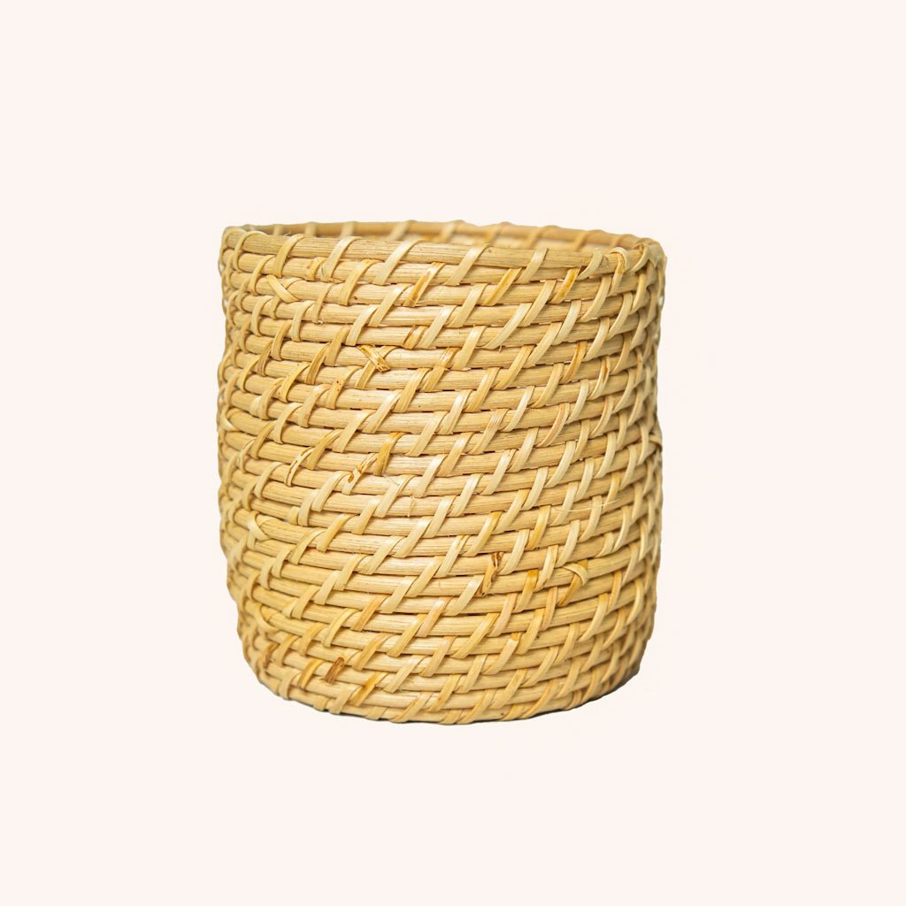 Rattan Cutlery Holder | Handwoven, Eco - Friendly Table Organizer – Table Essentials by AJAARA available on Brown Living™. . SKU: SYMTA006. Img 2.