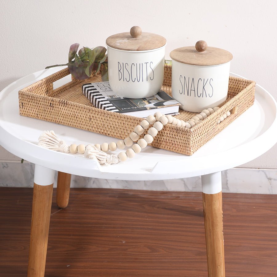 Rattan Manila Tray – Handwoven Sustainable Serving & Décor Tray – Home Decor on Brown Living™. SKU: ManilaRectangleTraySmall. Img 3.