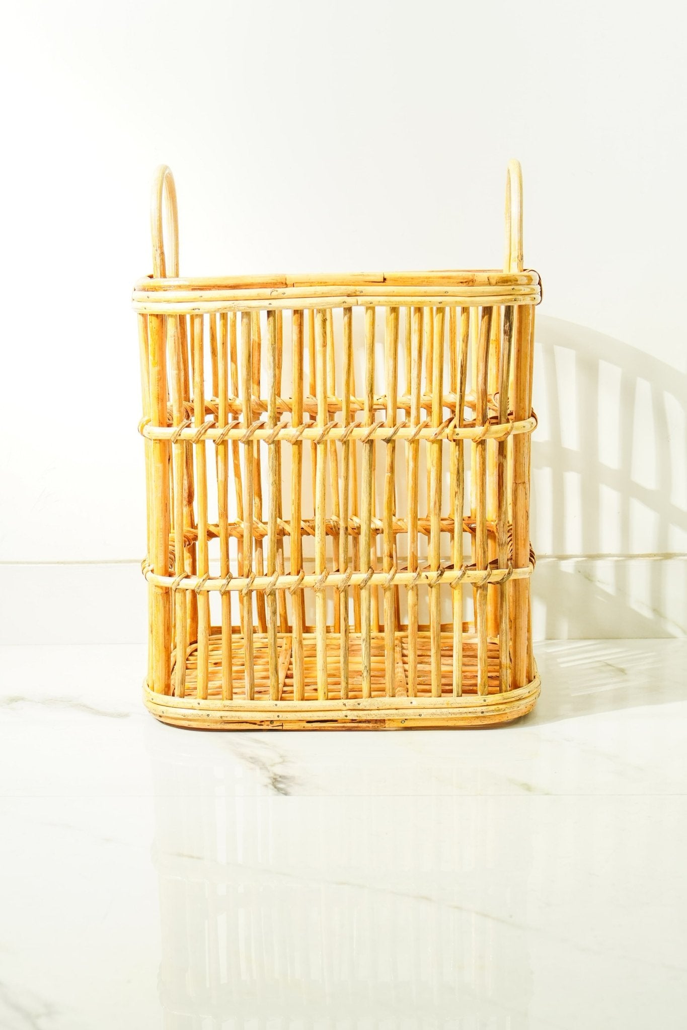 Rattan Rectangular Laundry Basket | Handmade, Eco - Friendly & Spacious – Laundry Baskets on Brown Living™. SKU: SYMBA004. Img 2.