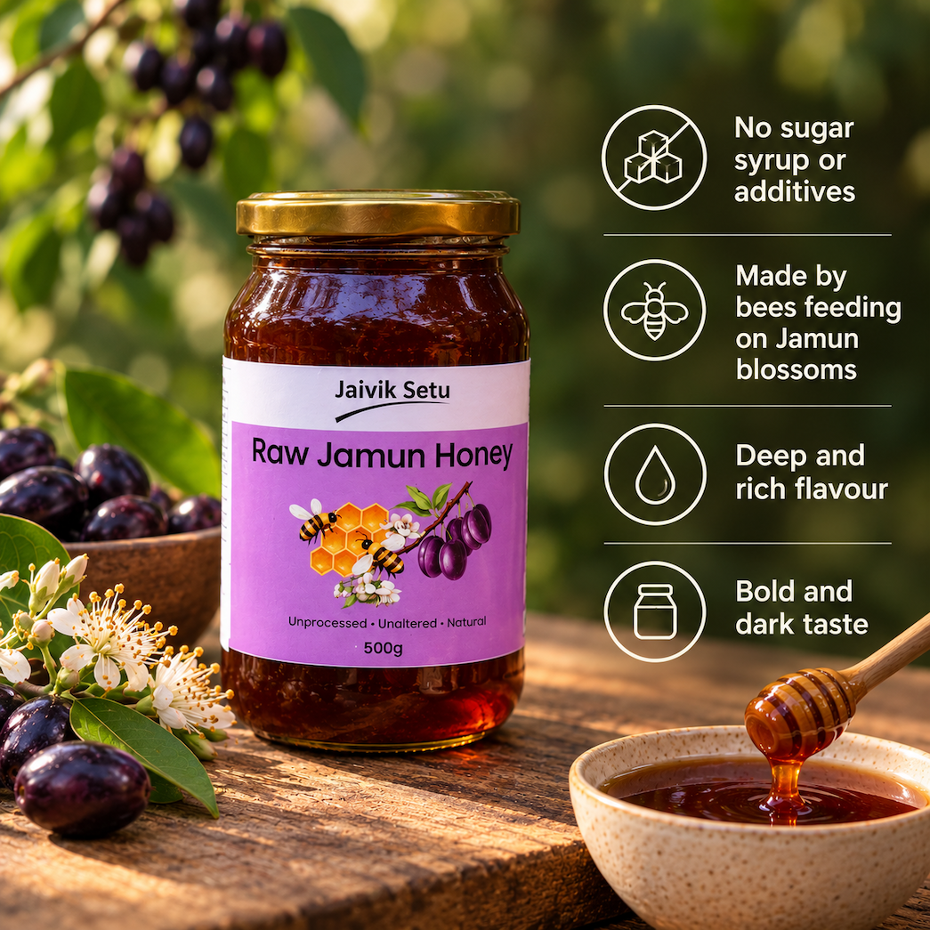 Raw Jamun Honey 500g | Natural Unprocessed Honey – Honey & Syrups on Brown Living™. SKU: JHJS1. Img 2.