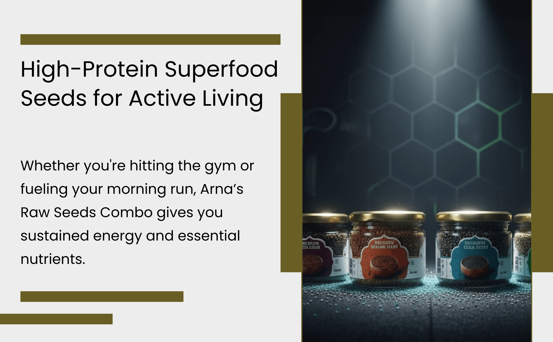 Raw Seeds Combo Pack Of 4 | Sunflower Sesame Pumpkin Flax – Dried Fruits, Nuts & Seeds on Brown Living™. SKU: ARNAS-9. Img 8.