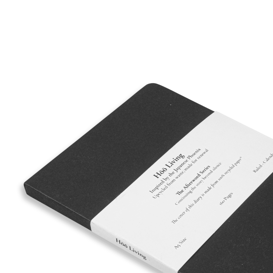 Re Black Softback Notebook Made From Upcycled Sanitary Pads – Notebooks & Notepads on Brown Living™. SKU: SGC4RBL1A5-160. Img 2.