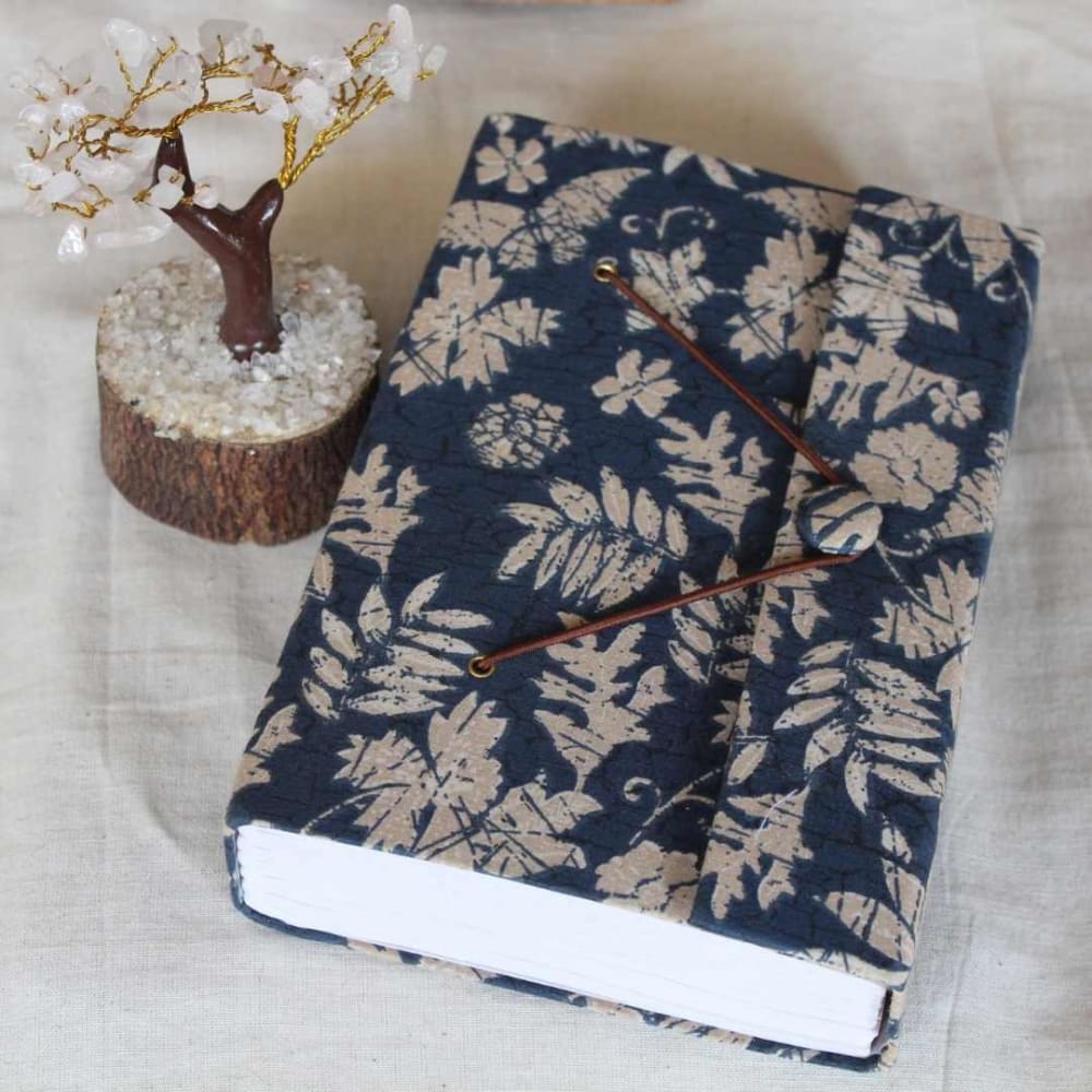 Recycled Paper Vintage Journal - Jumbo – Notebooks & Notepads by ONEarth available on Brown Living™. Blue . SKU: OEP257. Img 4.