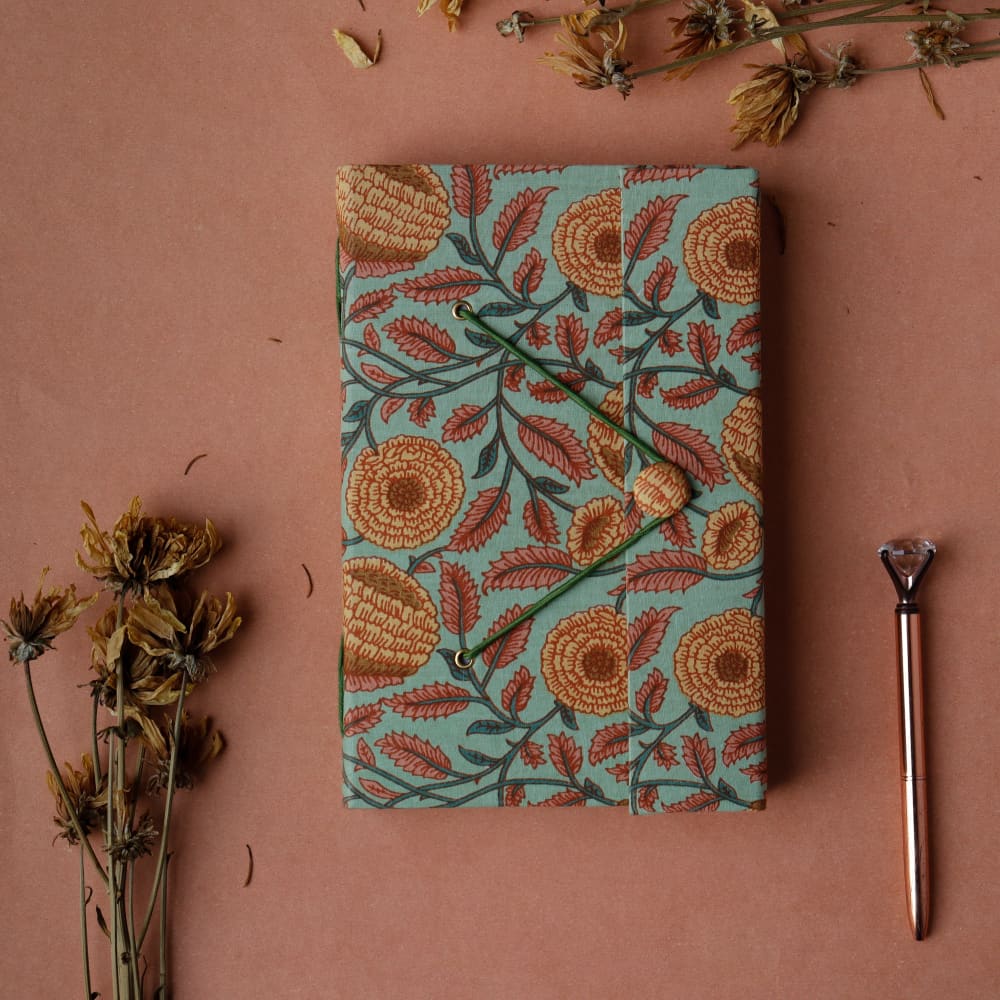 Recycled Paper Vintage Journal - Jumbo – Notebooks & Notepads by ONEarth available on Brown Living™. Green . SKU: OEP474a. Img 5.