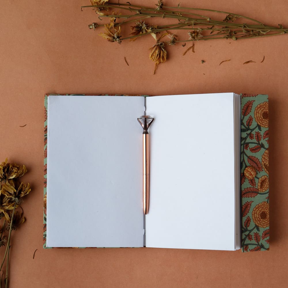 Recycled Paper Vintage Journal - Jumbo – Notebooks & Notepads by ONEarth available on Brown Living™. Green . SKU: OEP474a. Img 6.