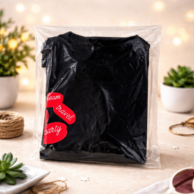 Recycled Plastic Bags – Eco - Friendly, Durable & Sustainable Carry Bags – Packing Materials on Brown Living™. SKU: MO-13. Img 3.