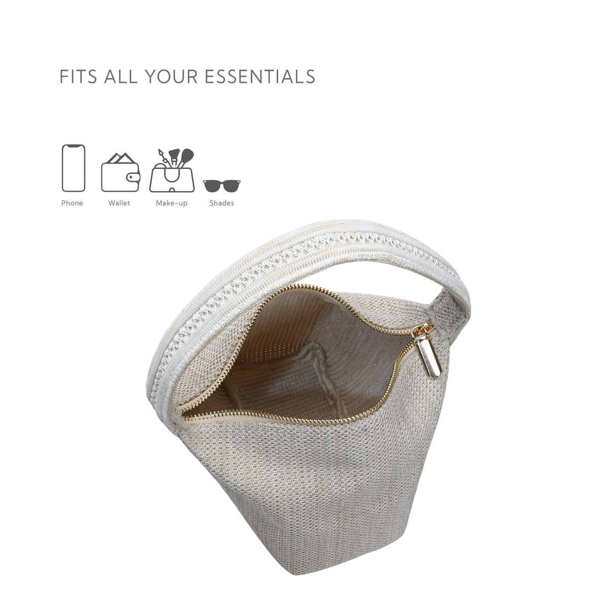 Recycled Plastic Yarn Empress Mini Potli Bag – Handbags on Brown Living™. SKU: Potli001. Img 13.