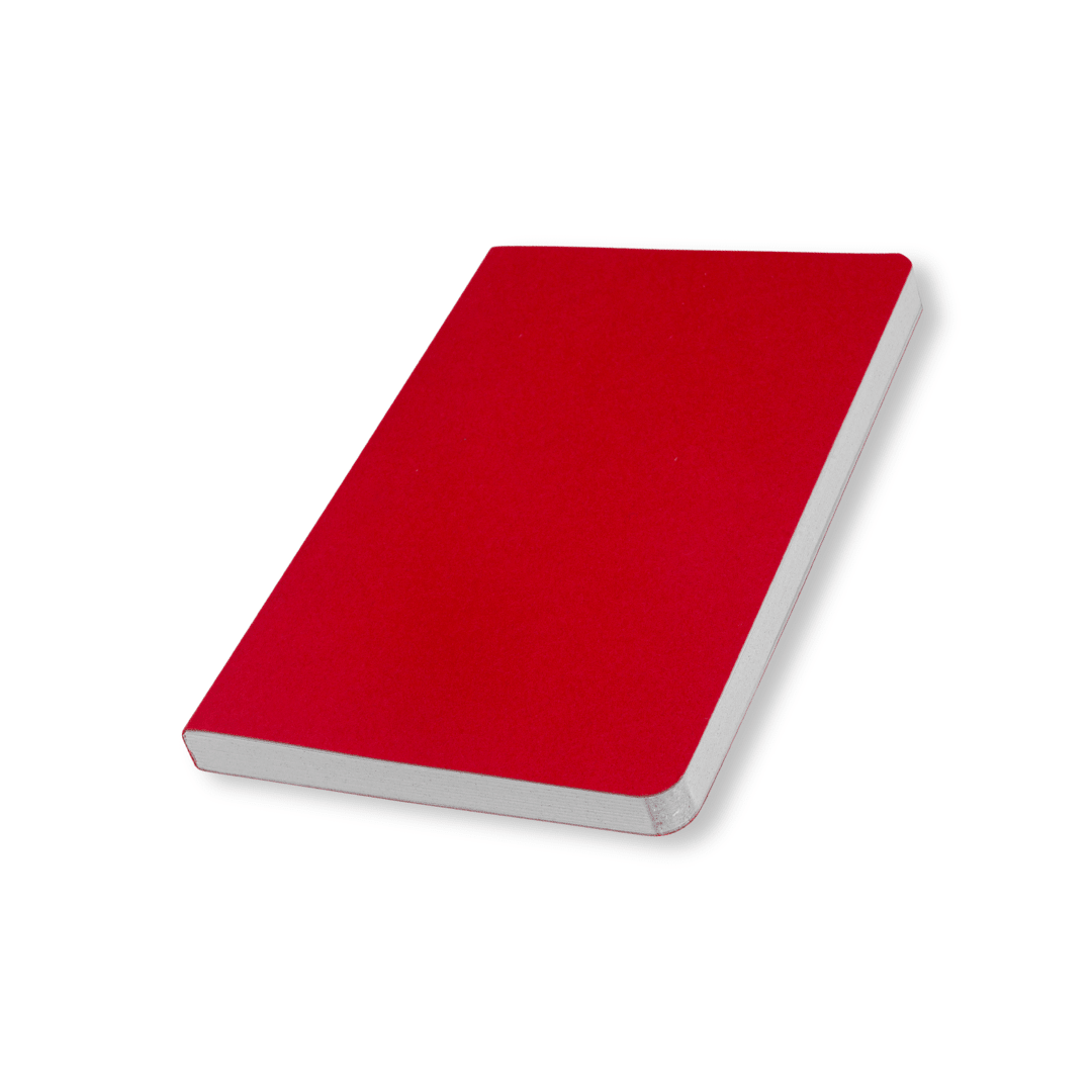 Red Cotton Cover Softback Notebook Made from Upcycled Sanitary Pads – Notebooks & Notepads on Brown Living™. SKU: SGC3REC1A5-160. Img 1.