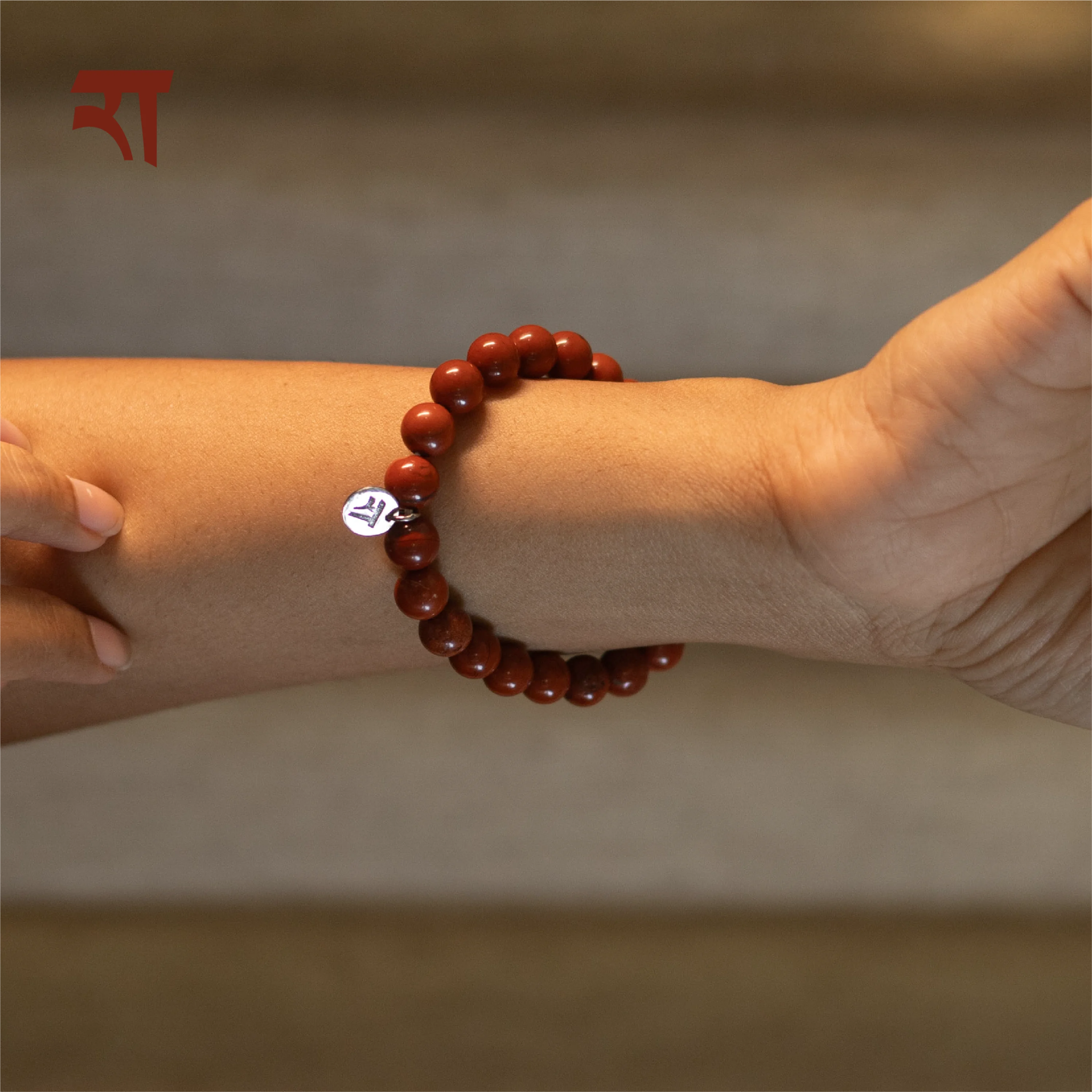 Red Jasper Bracelet | Handmade Healing Crystal Jewelry – Womens Bracelets on Brown Living™. SKU: RA-BR-RJ-01. Img 2.