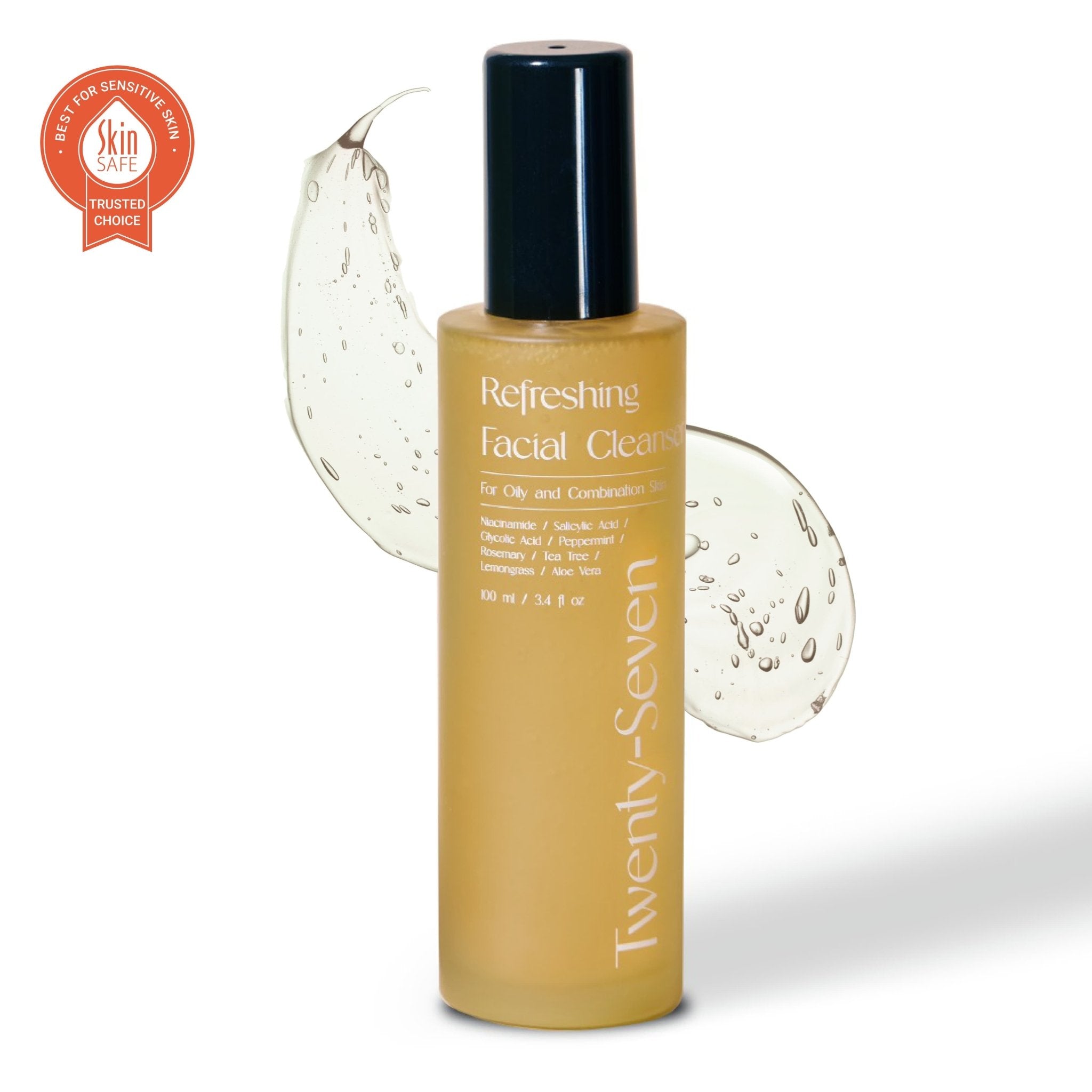Refreshing Facial Cleanser with Niacinamide, AHA & BHA – Face Cleanser on Brown Living™. SKU: TS24001. Img 1.