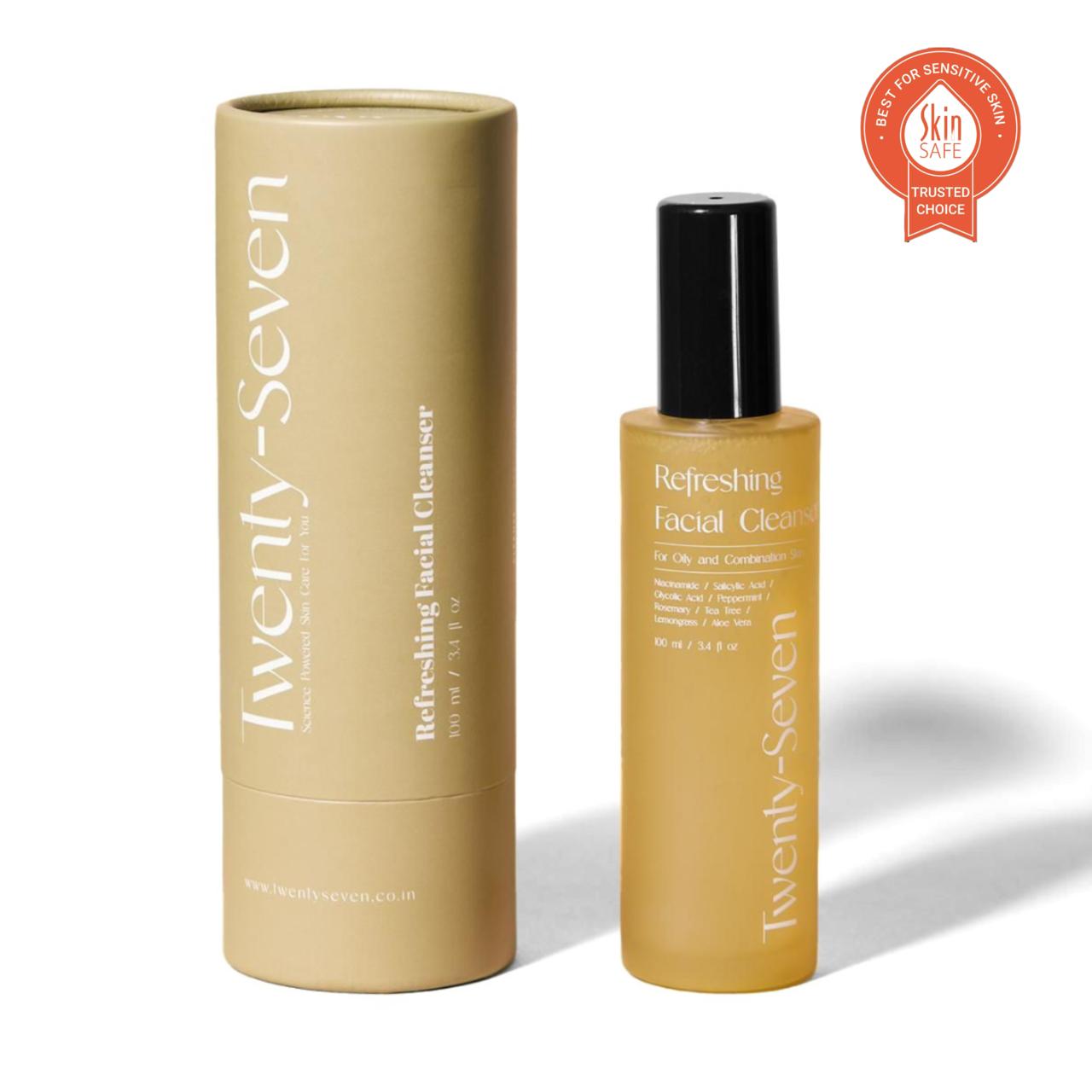 Refreshing Facial Cleanser with Niacinamide, AHA & BHA – Face Cleanser on Brown Living™. SKU: TS24001. Img 1.