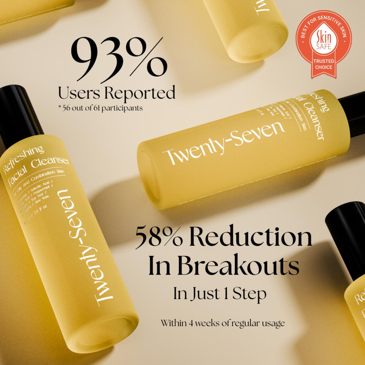 Refreshing Facial Cleanser with Niacinamide, AHA & BHA – Face Cleanser on Brown Living™. SKU: TS24001. Img 2.