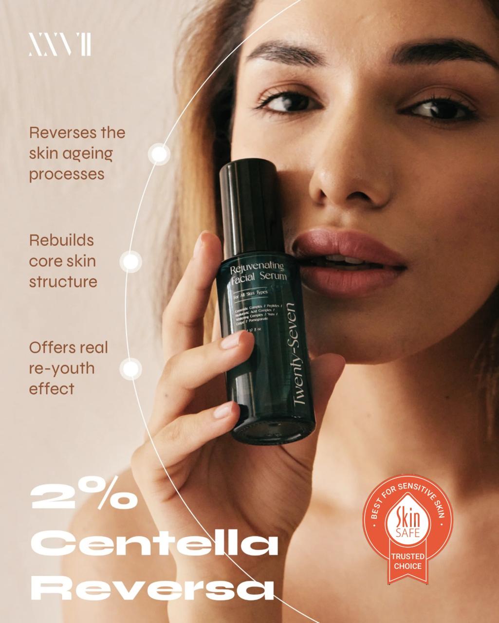 Rejuvenating Facial Serum with Ceramides, Peptides and Hyaluronic Acid – Face Serum on Brown Living™. SKU: TS24003. Img 6.