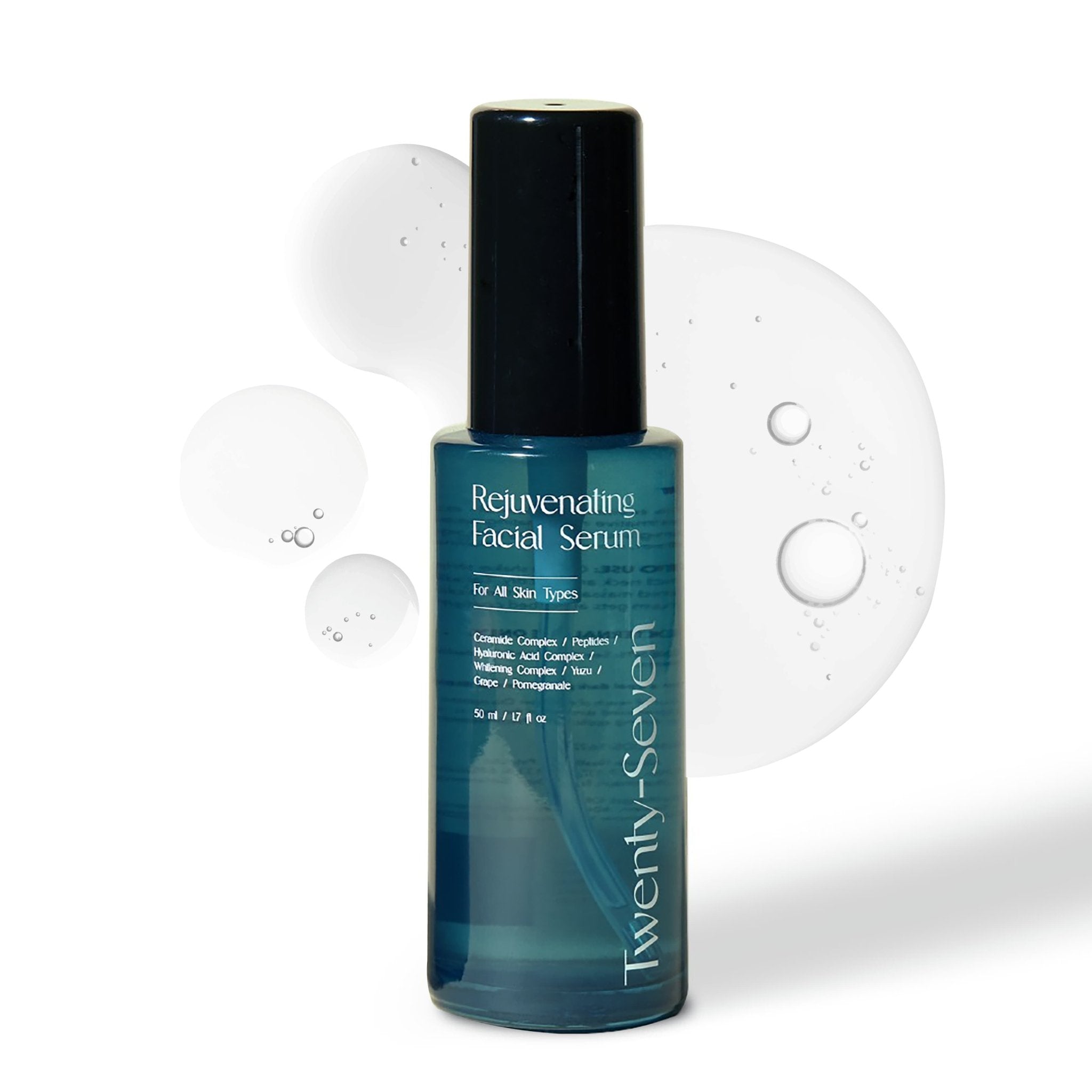 Rejuvenating Facial Serum with Ceramides, Peptides and Hyaluronic Acid – Face Serum on Brown Living™. SKU: TS24003. Img 1.