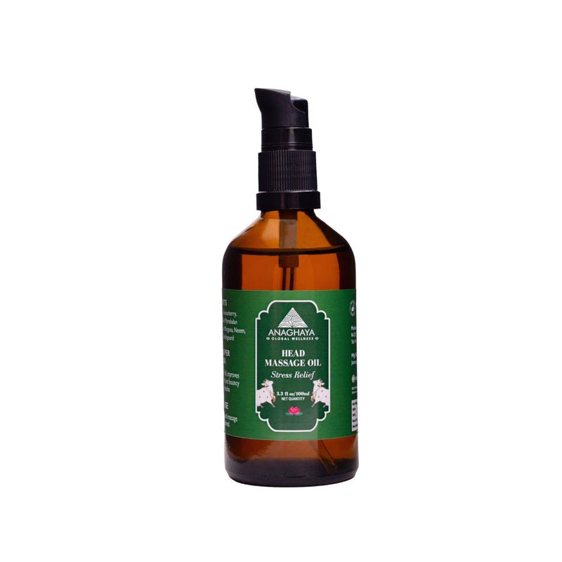Relaxing Head Massage Oil 100ml | Nourishing Ayurvedic Hair Oil – Hair Shampoo on Brown Living™. SKU: 010. Img 1.