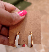 Resin Hoop Earrings – Womens Earrings on Brown Living™. SKU: TW0370. Img 4.