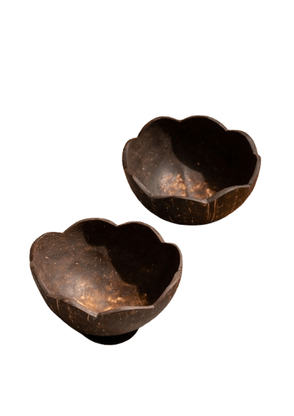 Reusable Bowls - Floral Shaped - Set of 2| Reusable Floral Shaped Bowl – Plates & Bowls on Brown Living™. SKU: DC3. Img 1.