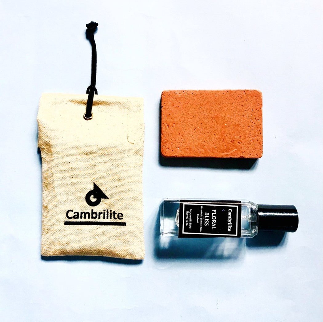 Reusable Claystone Air Freshener for Cars & Closets | Canvas Pouch – Candles & Fragrances on Brown Living™. SKU: SCBCFCNVEMK1. Img 4.