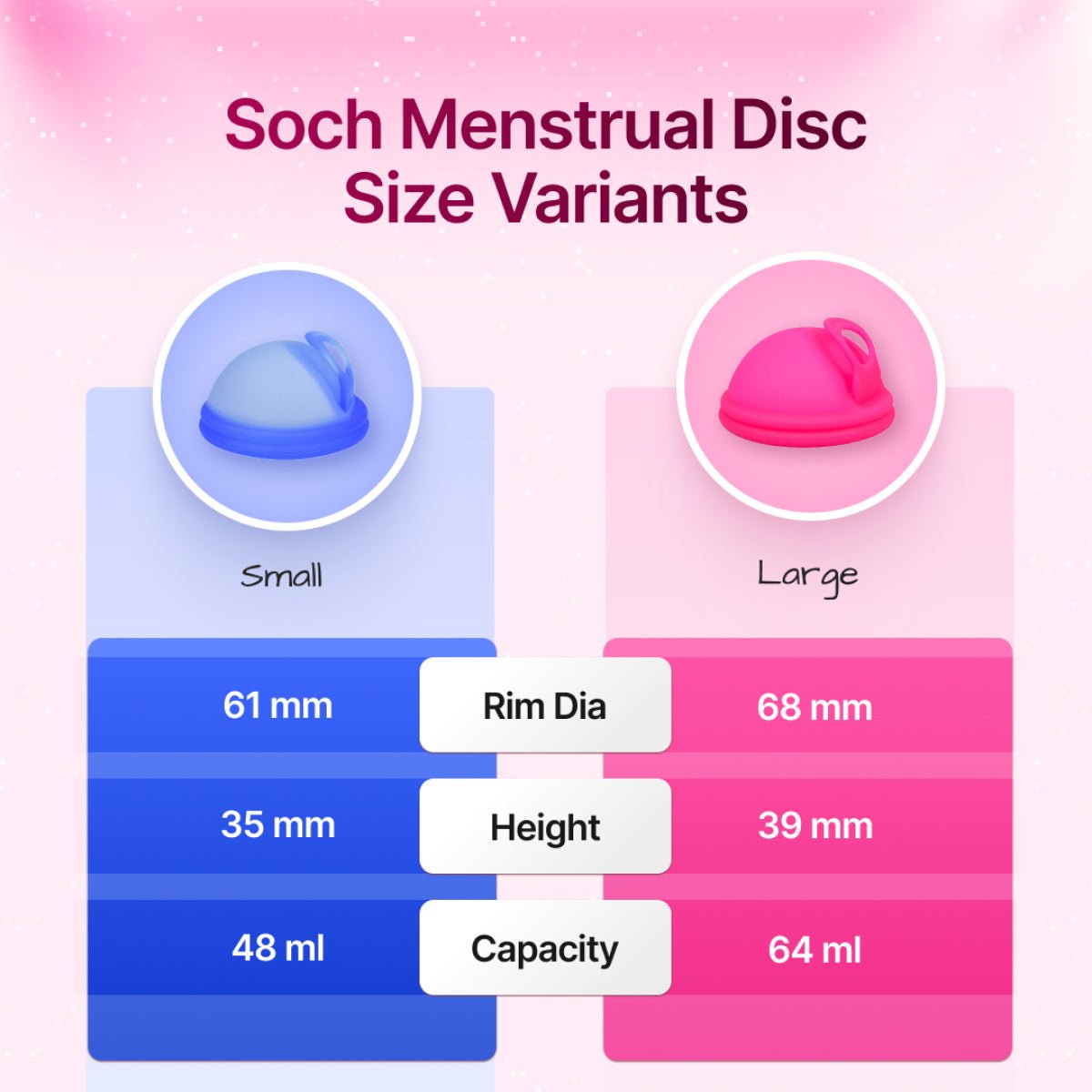 Reusable Menstrual Disc for Low & High Cervix – Menstrual Cup on Brown Living™. SKU: LargeP. Img 7.