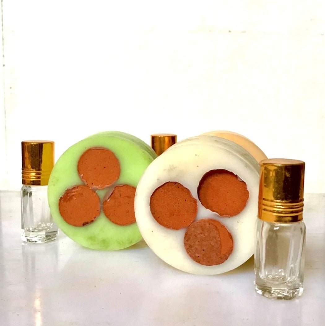 Reusable Seashell Textured Wax Tablet (Round) | Fragranced Wax Tablet – Candles & Fragrances on Brown Living™. SKU: SSWXTBOB1. Img 4.