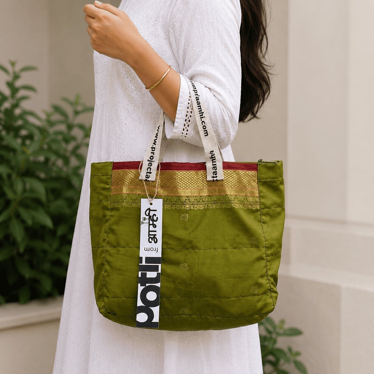 Reusable Tiffin Bag Upcycled Lunch Carry Bag – Bags on Brown Living™. SKU: TiffinPattern12. Img 58.