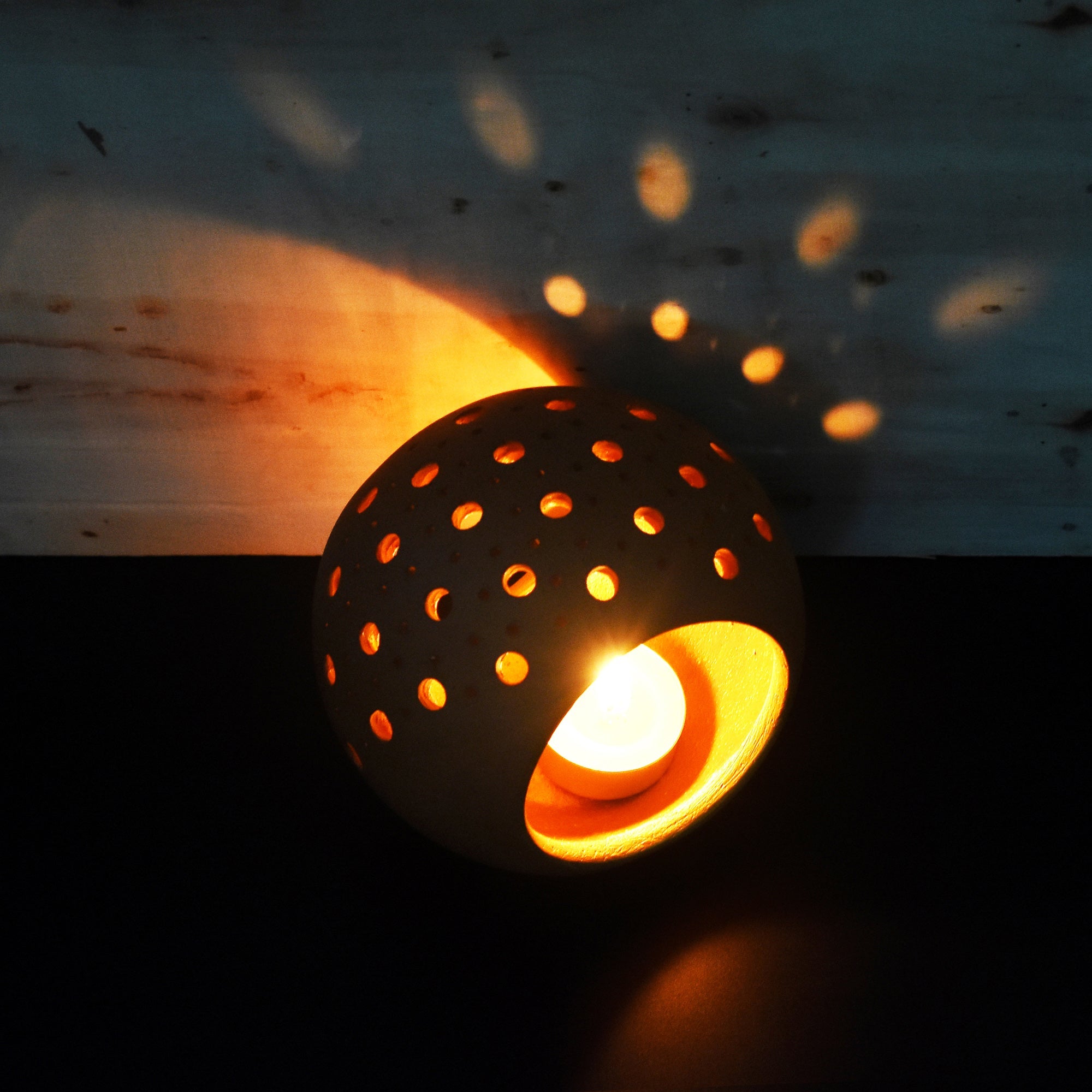 Ring Tea Light Holder with Soywax Tealights – Candles & Fragrances on Brown Living™. SKU: CH - RNG - L1. Img 8.