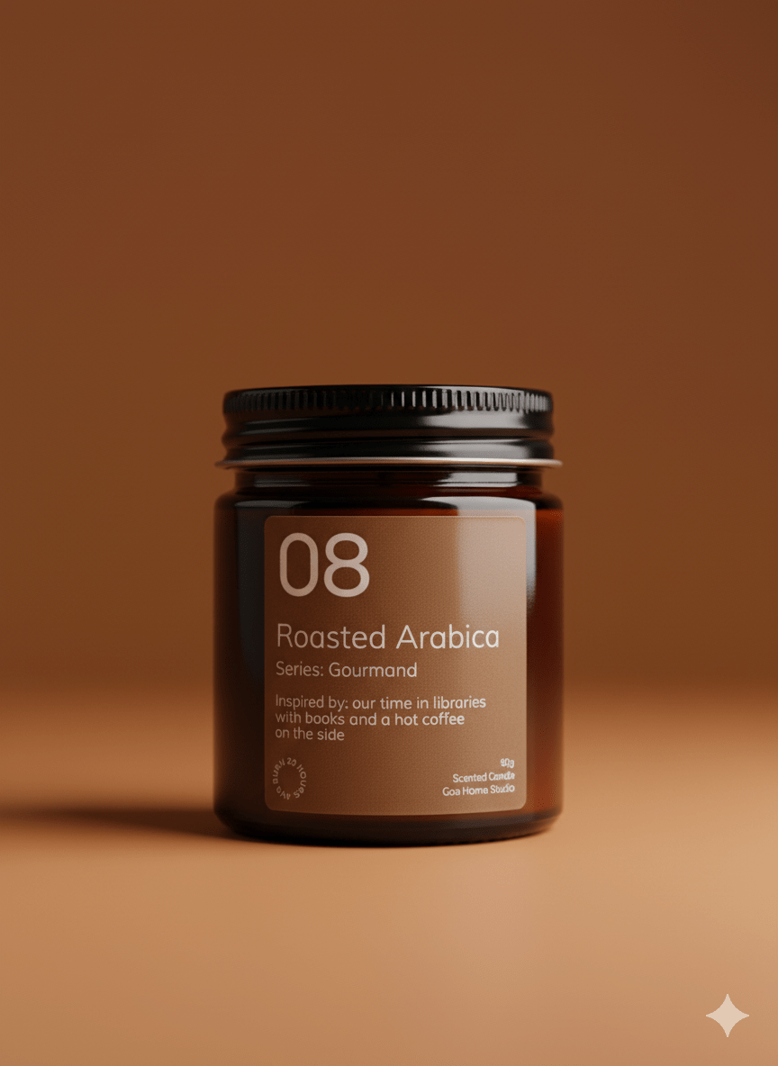 Roasted Arabica Soy Wax Candle | Creamy Coffee | Handmade & Vegan – Candles & Fragrances on Brown Living™. SKU: 08RAAJ90. Img 1.