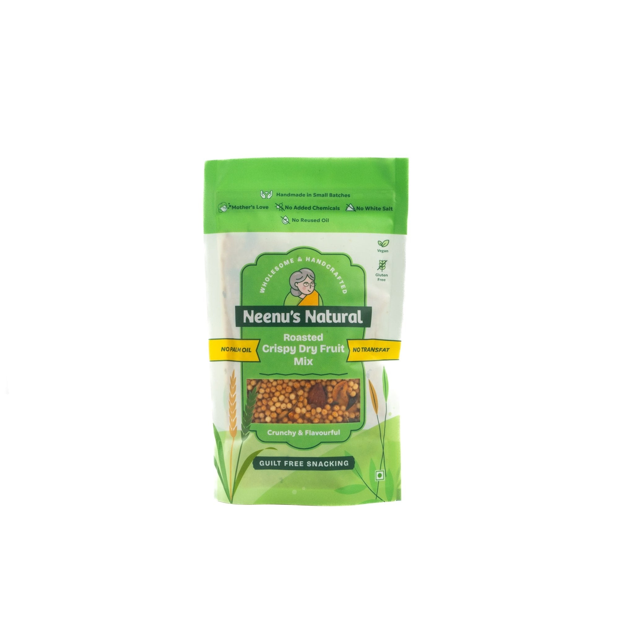 Roasted Crispy Dry Fruit Namkeen | Crunchy & Nutritious Snack – Healthy Snacks on Brown Living™. SKU: NN_13. Img 1.