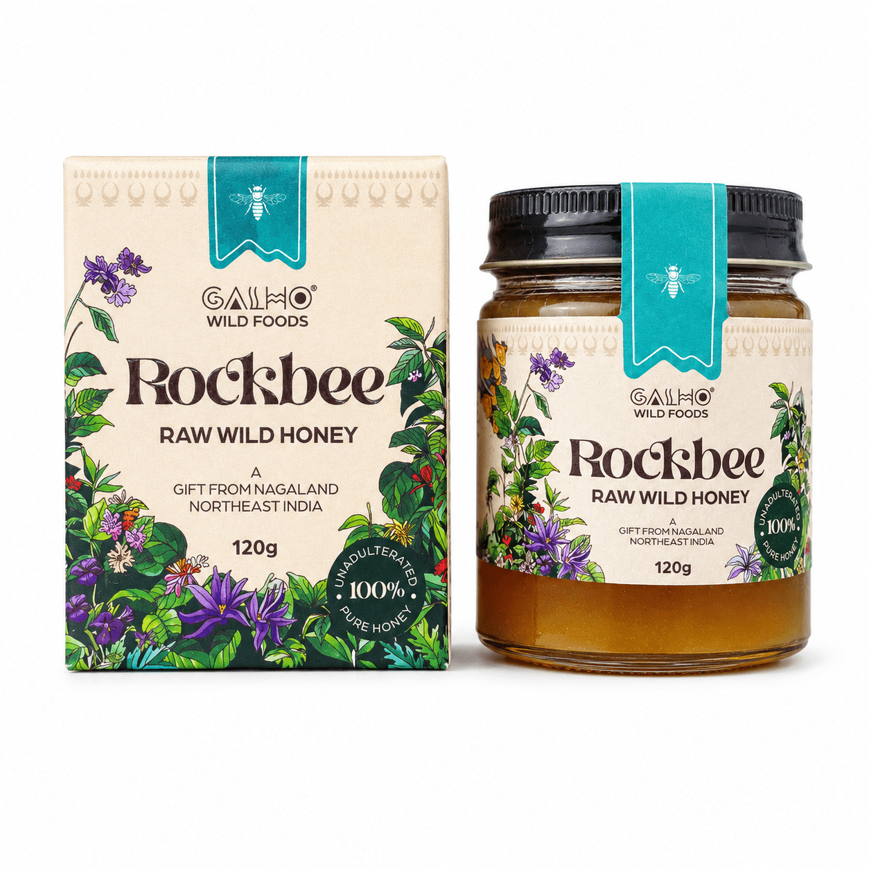 Rock Bee Honey | Raw Natural Wild Honey – Honey & Syrups on Brown Living™. SKU: GRB120gn. Img 2.