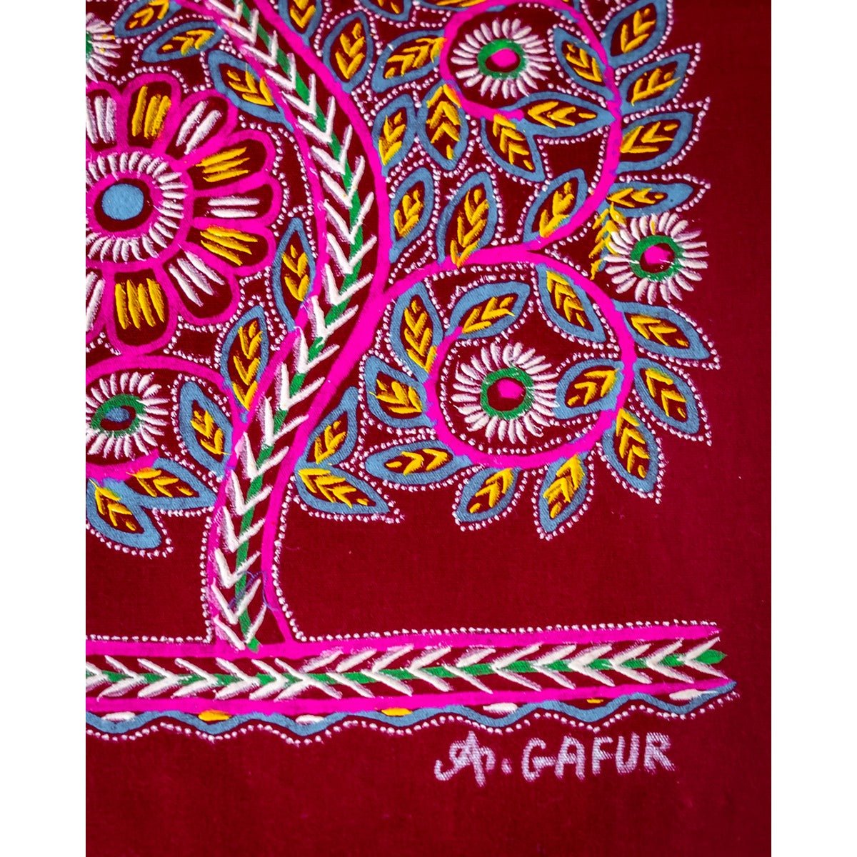 Rogan Heritage Art | Traditional Handcrafted Textile Art – Home Decor on Brown Living™. SKU: ANTRHAHBHG. Img 3.