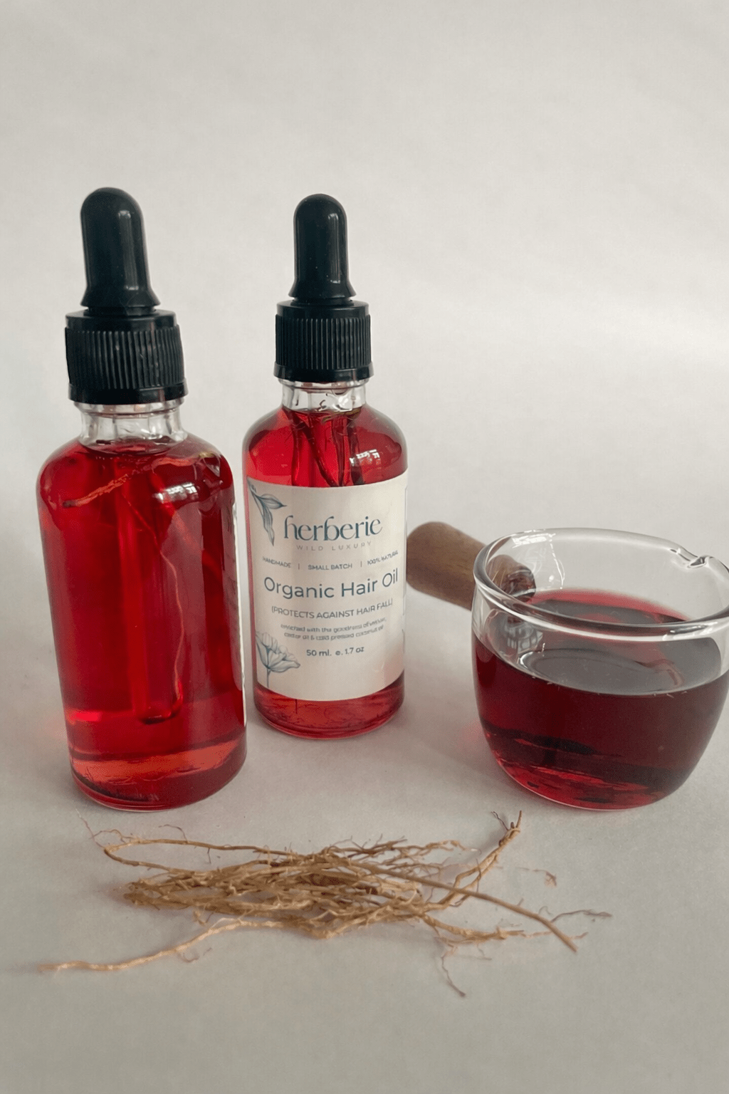 Root Revival Organic Hair Oil | Nourishing Herbal Hair Oil – Hair Oil on Brown Living™. SKU: RRHO-50. Img 2.