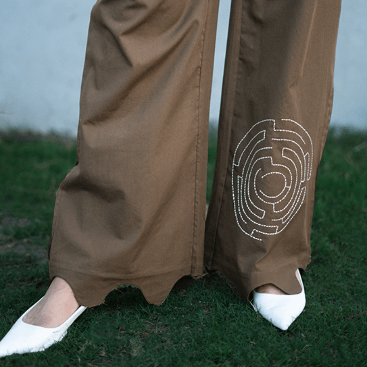 Rooted Whorls Embroidered Co - ord Set for Women | Contemporary Wear – Womens Co - Ord Sets on Brown Living™. SKU: AAYU-00101. Img 5.