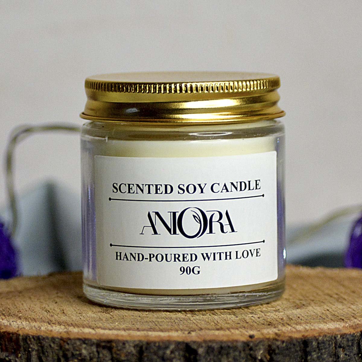 Rose Clear Glass Soy Wax Candle – Candles & Fragrances on Brown Living™. SKU: ANCA004. Img 1.