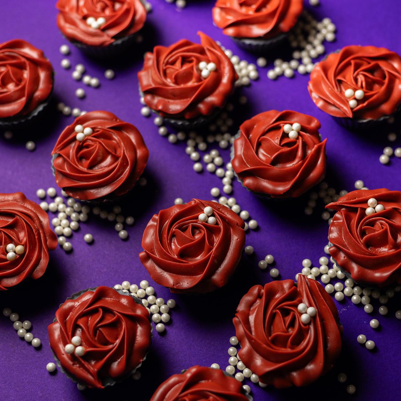 Rose Cupcake Soap - Floral Dessert Inspired Bath Bar – Body Soap on Brown Living™. SKU: SS-21. Img 1.