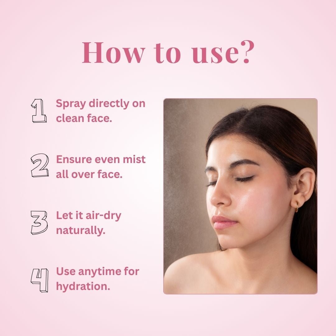 Rose Hydrosol Mist for Hydration & Skin Balance | Toner | 50ml – Face Toner by Kaura available on Brown Living™. . SKU: KI343. Img 6.