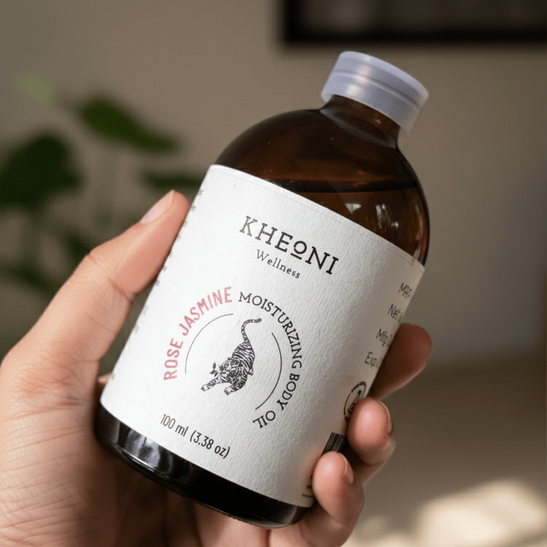 Rose Jasmine Moisturizing Body Oil – Hydrating Natural Body Care – Body Oil on Brown Living™. SKU: FFBORJ10L. Img 3.