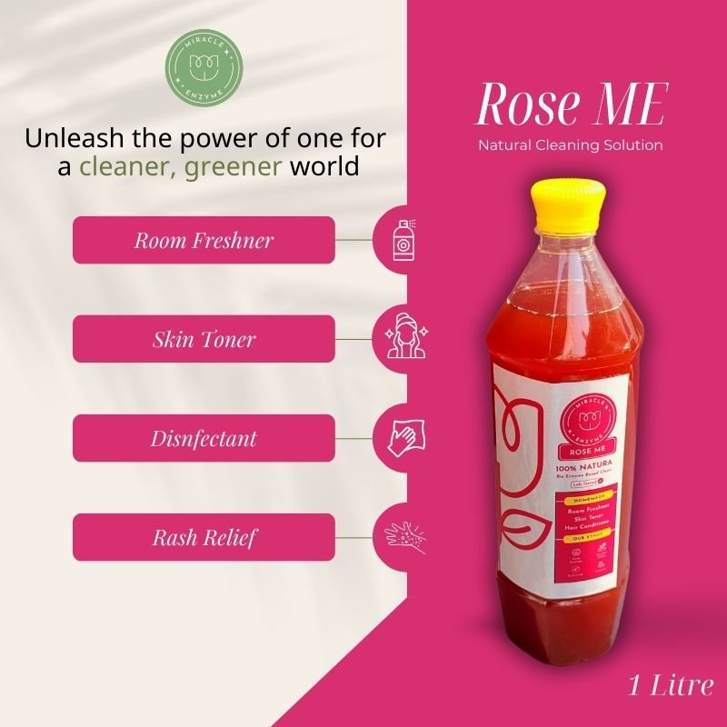 Rose ME | Bio Enzyme Based | Multipurpose Cleaner and Room Freshener – Cleaning Products on Brown Living™. SKU: MER1. Img 2.