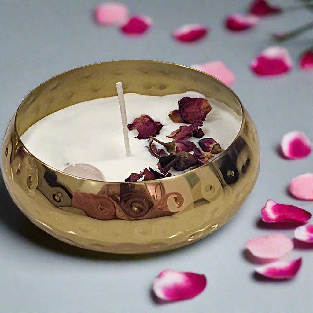 Rose Quartz Urli Soy Wax Candle – Candles & Fragrances on Brown Living™. SKU: BL_ASC_RQ. Img 1.