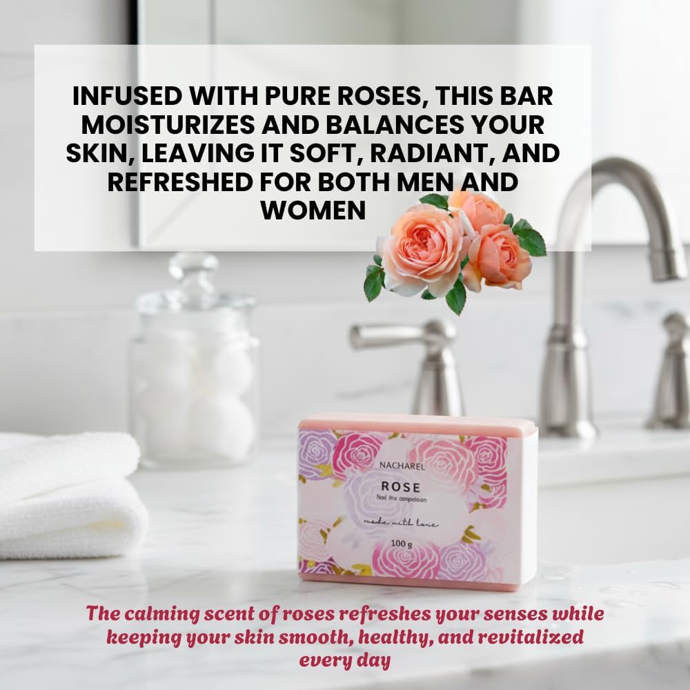 Rose soap (pack of 3) – Body Soap on Brown Living™. SKU: NCH035. Img 3.