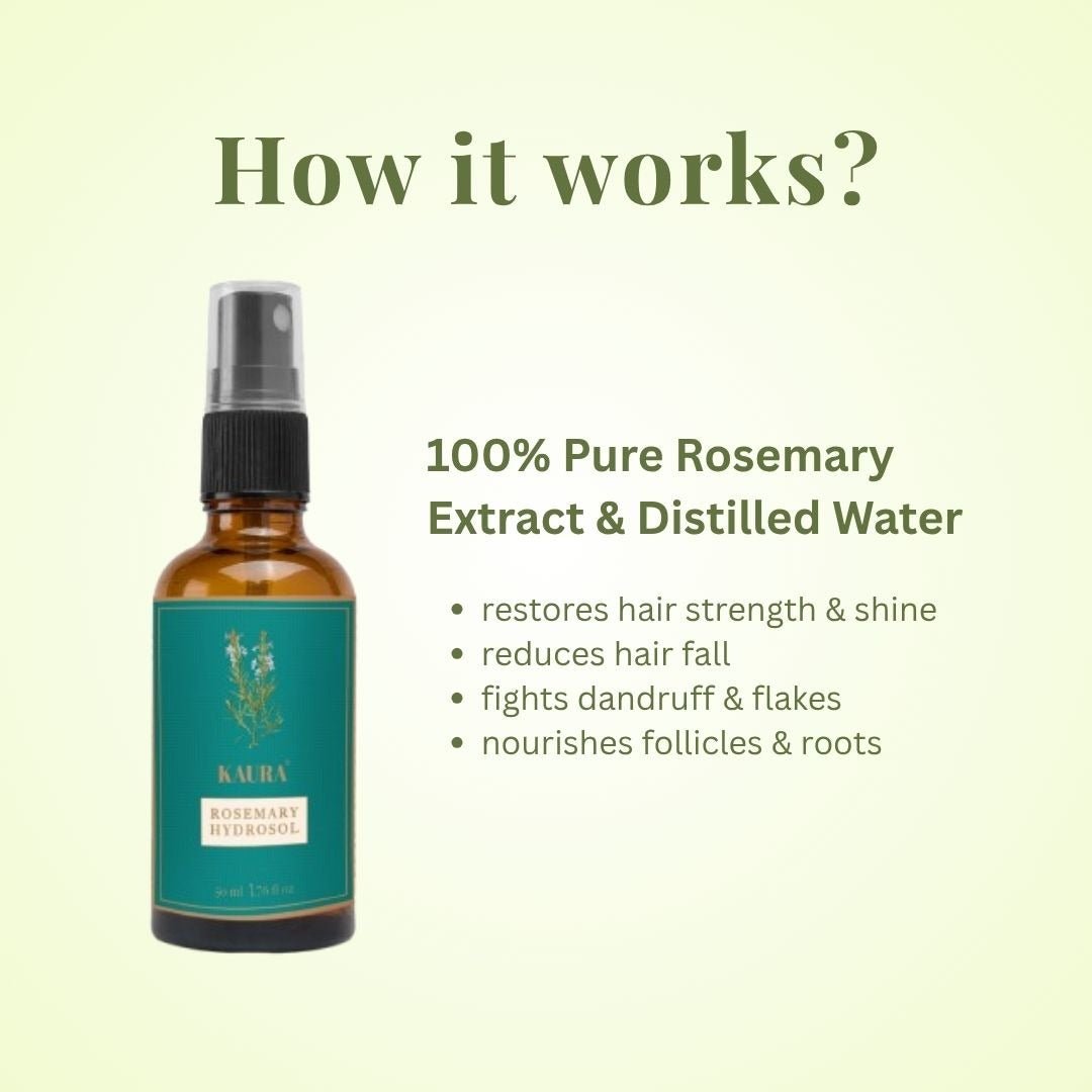 Rosemary Hydrosol Hair Growth Spray | 50ml – Hair Mist by Kaura available on Brown Living™. . SKU: KI243. Img 4.