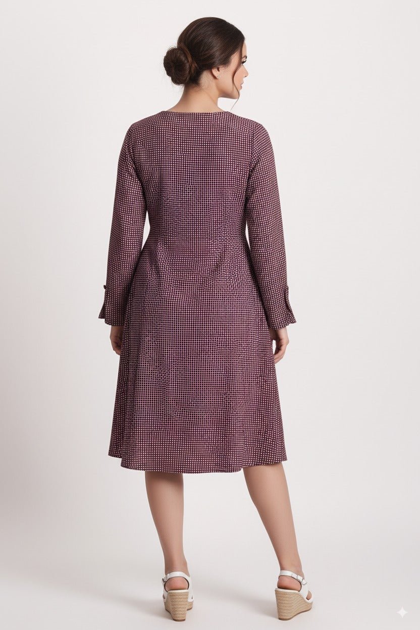 Rosewood Bindu Dress – Elegant Ethnic & Casual Wear for Women – Womens Dress on Brown Living™. SKU: KD09017. Img 5.