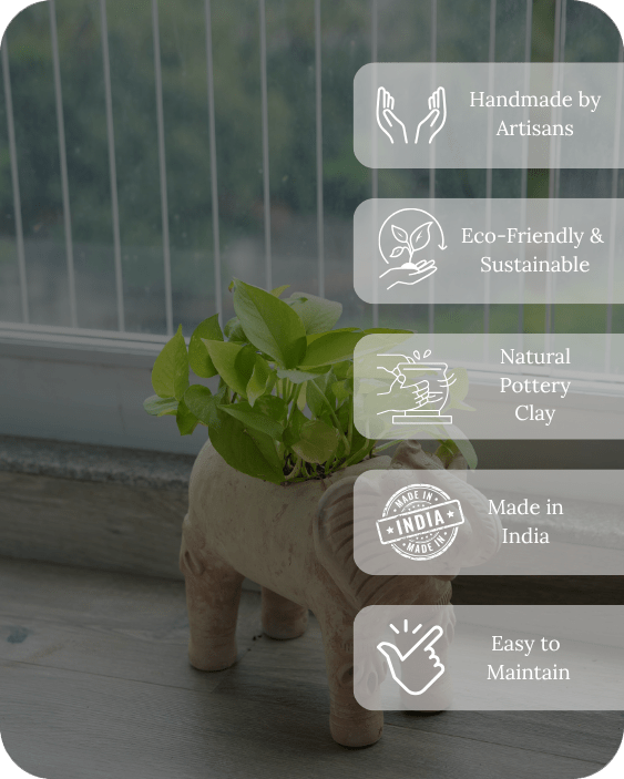 Royal Elephant Earthen Planter ā Pots & Planters on Brown Livingā¢. SKU: A0_plt_0070. Img 4.