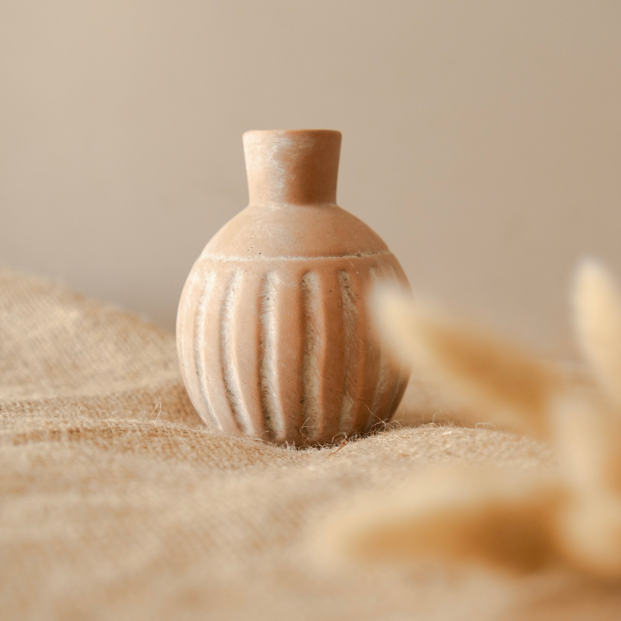 Rustic Ceramic Décor Vase – Vases on Brown Living™. SKU: V-389. Img 5.