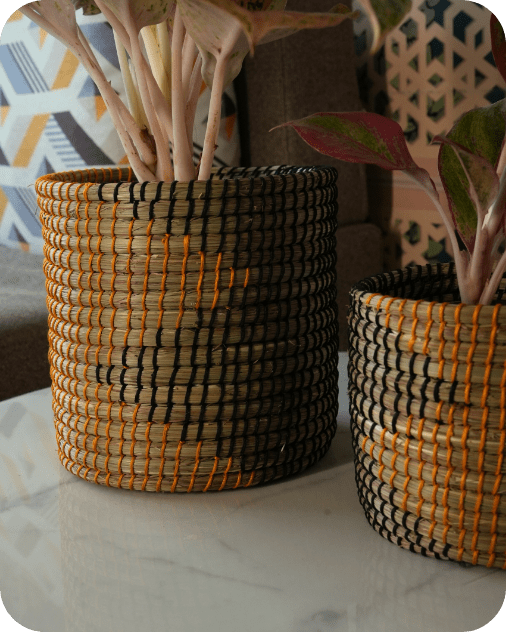 Sabai Grass Planters | Set of 2 – Baskets & Boxes on Brown Living™. SKU: C0_sab_00012. Img 6.