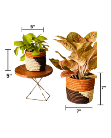 Sabai Grass Planters | Set of 2 – Baskets & Boxes on Brown Living™. SKU: C0_sab_00057. Img 2.