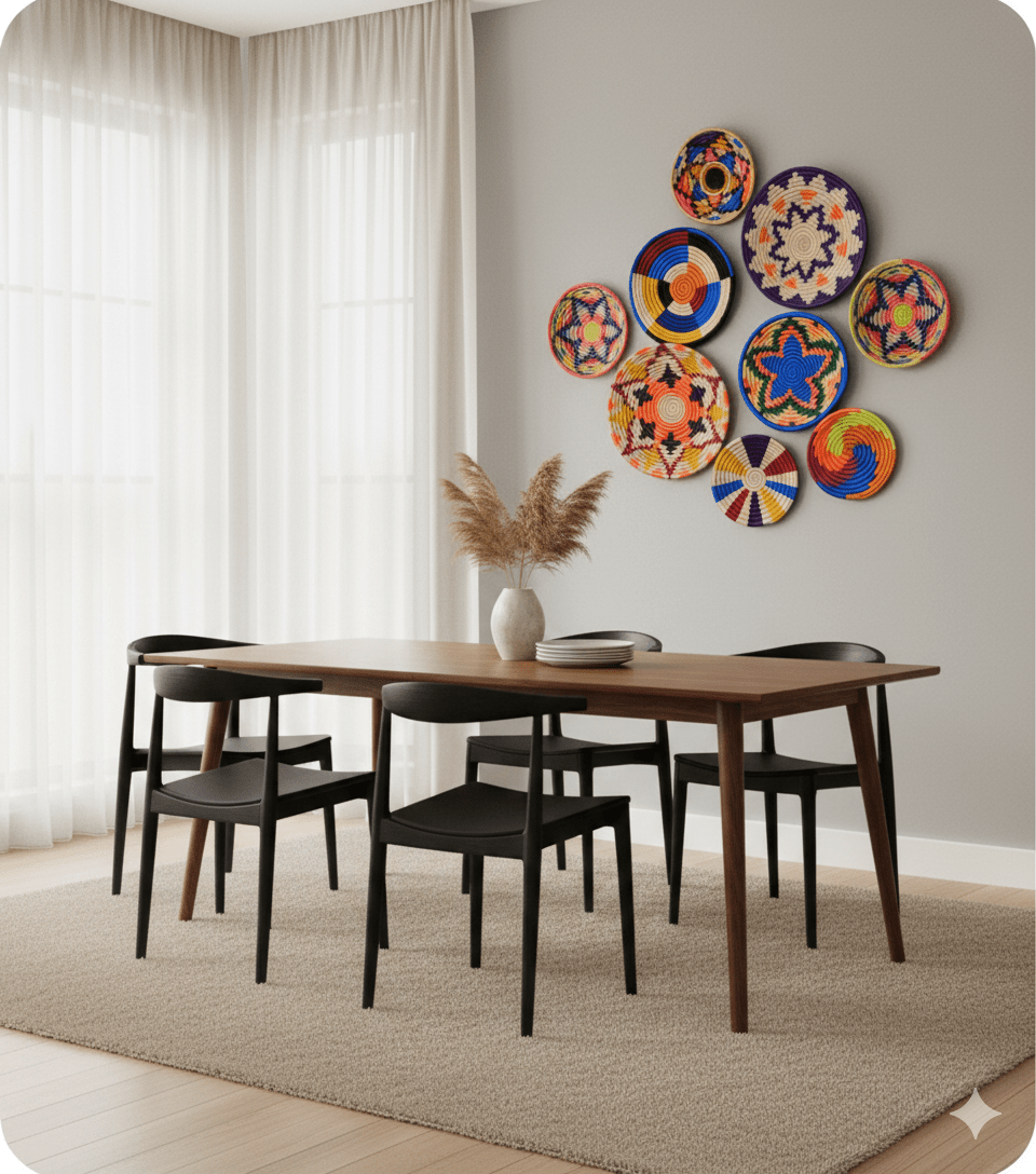 Sabai Grass Wall Plates | Set of 7 – Wall Decor on Brown Living™. SKU: C0_sab_00009. Img 7.